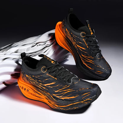Herr-sneakers med kolplatta, utomhus-sportskor i mesh med mjuk sula, löparskor, lätta, halksäkra, vardagsskor för par, tennisskor