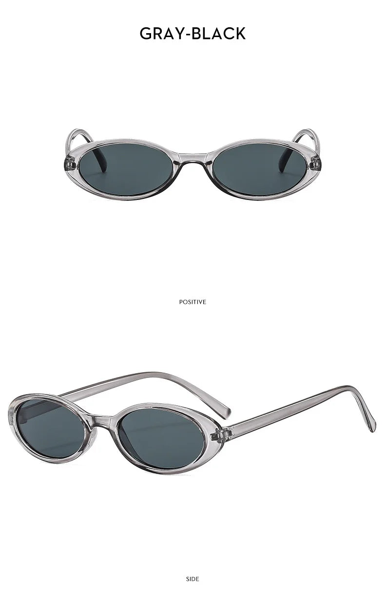 Malé oválné sluneční brýle pro ženy a muže, trendy, vintage, hip hop, kočičí oči, dámské, leopardí, černé, punkové, UV400, Oculos