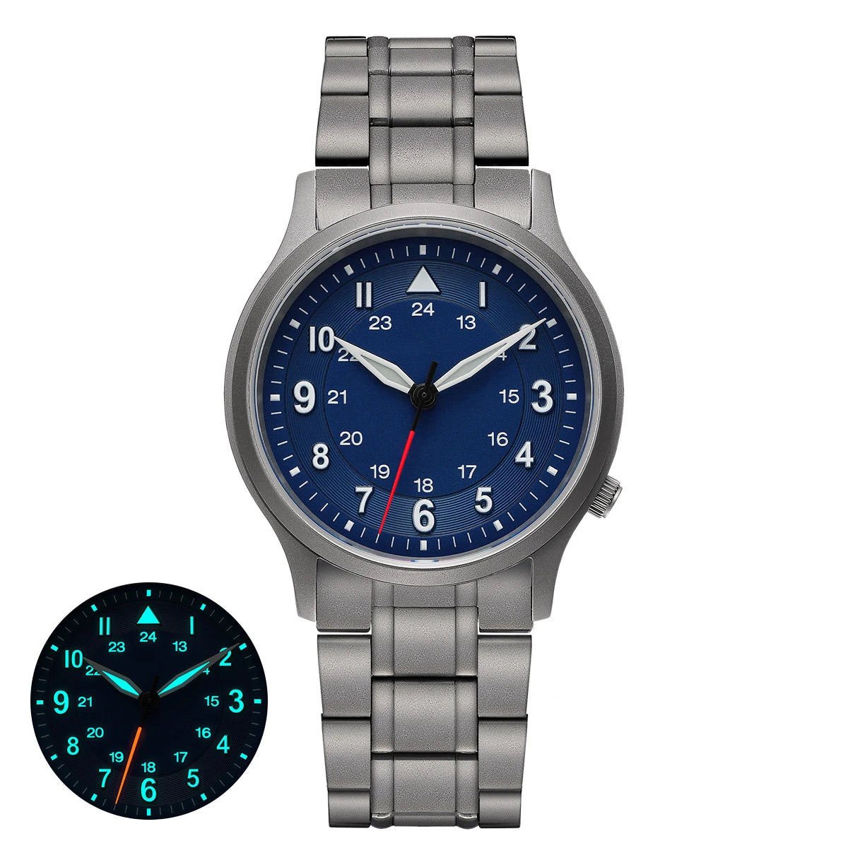 BERNY Full Titanium Watches for Men Quartz Men's Watch Lightweight Sapphire Super Luminous VH31 Sport Field Wristwatches
