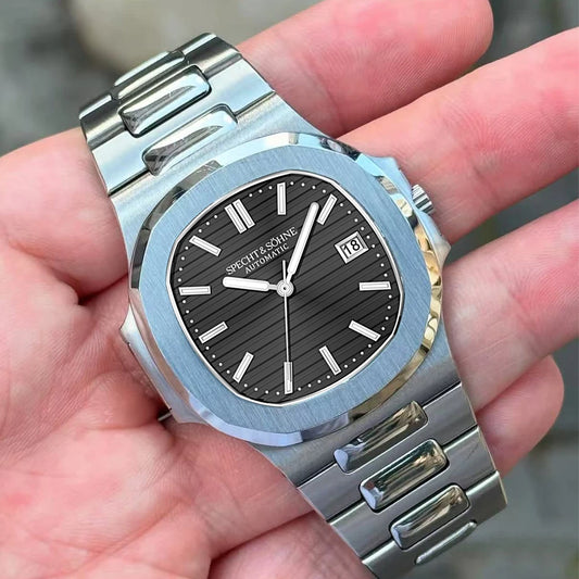 Relógio Masculino Specht&Sohne 2025 New Classic de Luxo Automático em Aço Inoxidável com Safira 8215, Relógio de Pulso Mecânico