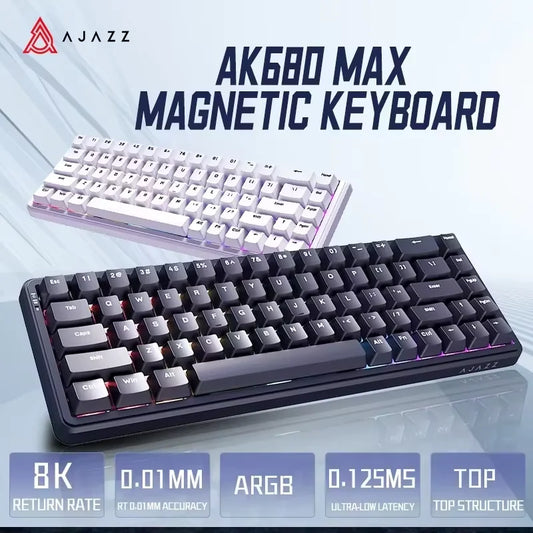 AJAZZ AK680 MAX Magnetic Axis Wired Keyboard 0.125ms Ultra-Low Latency Professional Gaming Keyboard