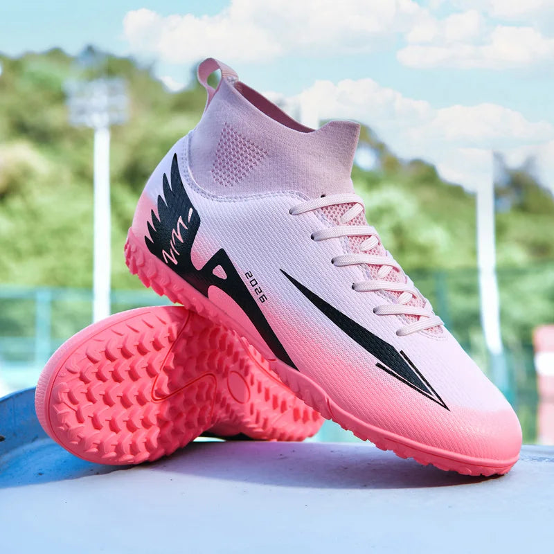 New Men Soccer Shoes High-quality Indoor Football Boots Sports Shoes Futsal High Ankle Non-Slip Outdoor Ultralight Non-Slip