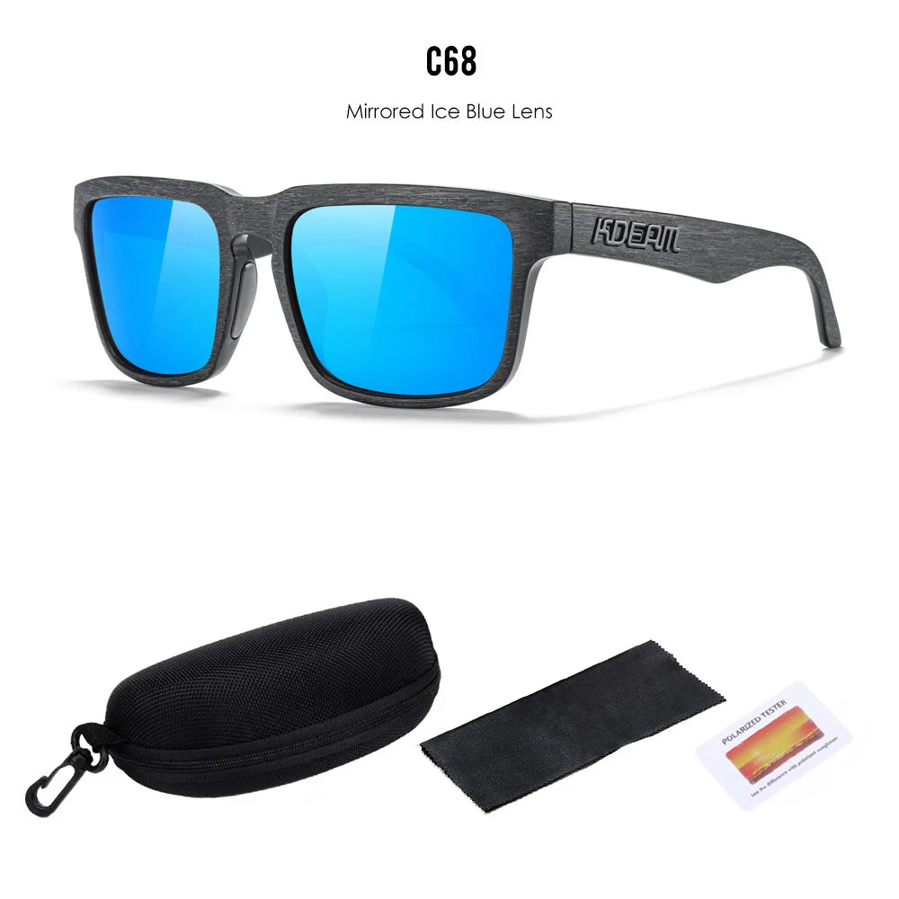 2025 Kdeam Polarized Sunglasses for Men Women Fashion Unisex Brand Trendy Outdoor Eyewear For Couple Mirror red lens