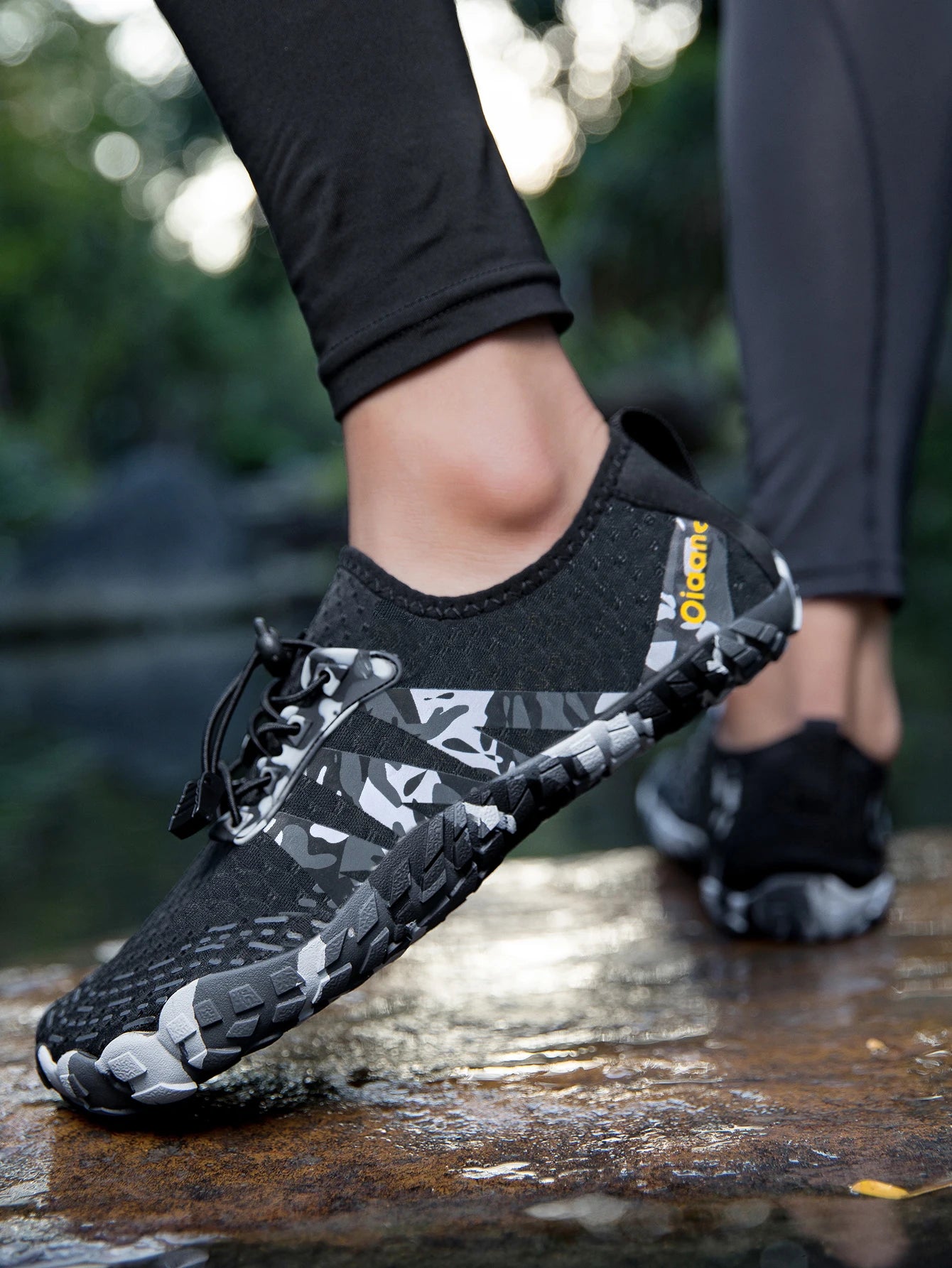 Oiaano Παπούτσια Barefoot Μαύρα με Φαρδύ Μπροστινό Μέρος για Άνδρες, Γυναικεία Αθλητικά Sneakers Unisex, Ανδρικά Υδάτινα Μποτάκια Aqua Beach με Μαλακή Σόλα, Ελαφριά και Διαπνέοντα