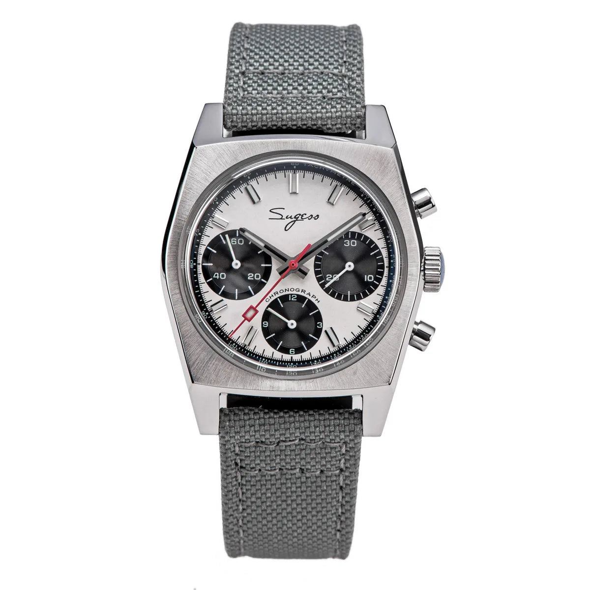 Sugess S419 Series 37mm Original Swanneck Movement Chronograph Master Mens Watch Mechanical Wristwatch Dome Sapphire Crystal New