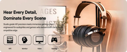 Cuffie cablate SIMGOT EP5 ad alte prestazioni con driver dinamico da 50mm – Headset gaming HiFi, bassa impedenza, alta sensibilità, audio surround 7.1