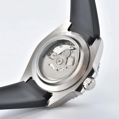 DWAYNE CAMPBELL NH35 Men's Mechanical Watch Waterproof Rubber Band Luminous Sapphire Glass Sport Watch