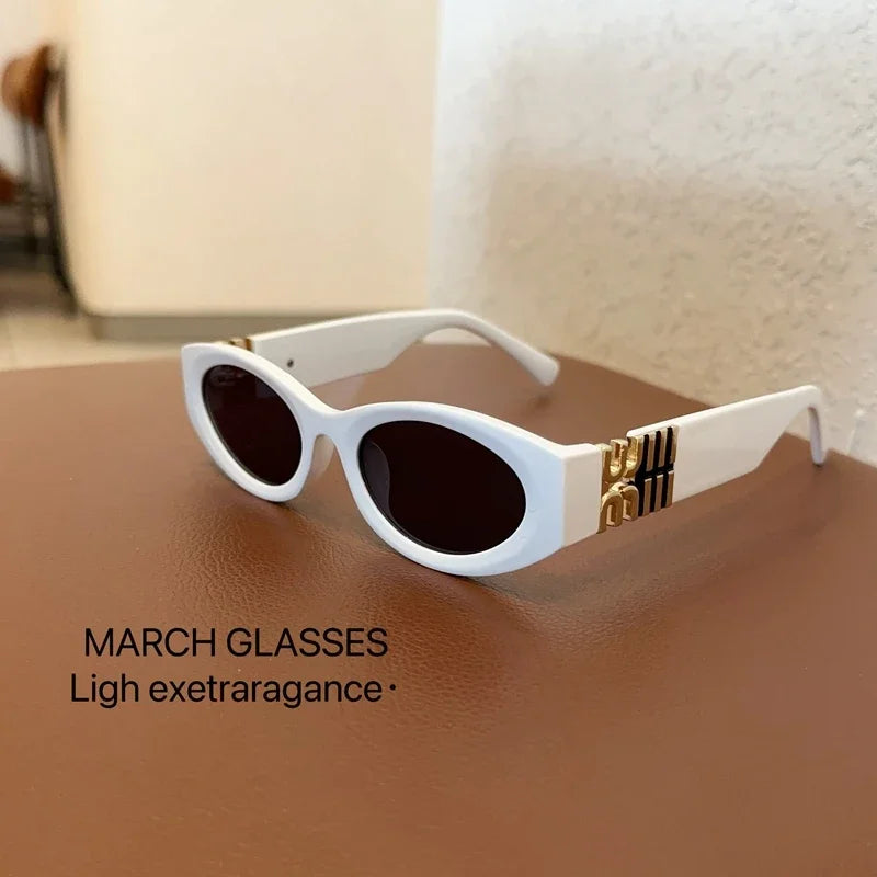 Módní oválné sluneční brýle pro ženy a muže, trendy a stylové sluneční brýle, dámské, streetové, retro, prémiové brýle, Gafas De Sol, UV400