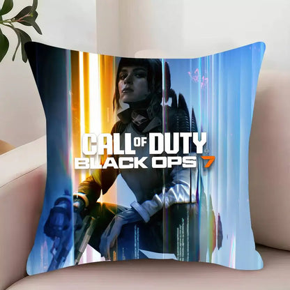 Game C-Call of D-Duty Black Ops 7 Pillow Case Decor Protective Covers Comfortable soft for Sofa Living Room Home office