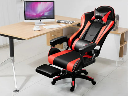 Ergonomic Gaming Chair for Home Office, Comfortable Esports Gamer Chair with Adjustable Armrests, Swivel Computer Desk Chair with Wheels