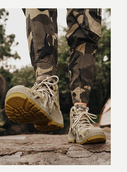 Antislip en slijtvaste wandelschoenen, comfortabele werklaarzen voor de woestijn, herfst- en winterplatformschoenen en enkellaarzen, herensneeuwlaarzen