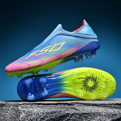 Chaussures de football pour homme New Society Grass Tenis - Chaussures de sport d'extérieur ultralégères et respirantes pour adulte - Chaussures de football pour homme - Baskets de football