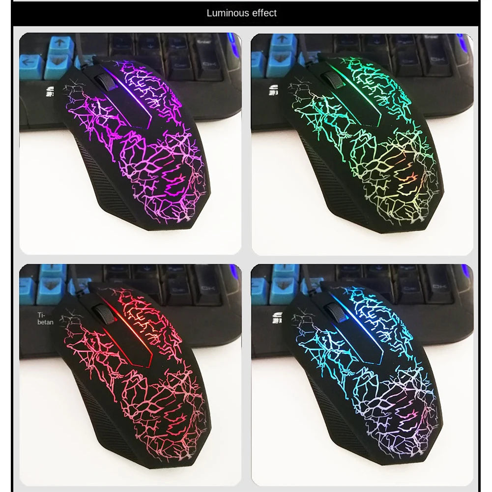 USB Wired Mouse Mouse Gamer LED Computer Gaming Mouse Colorful Professional Ultra-precise Game For Dota 2 For LOL Gamer 2400 DPI