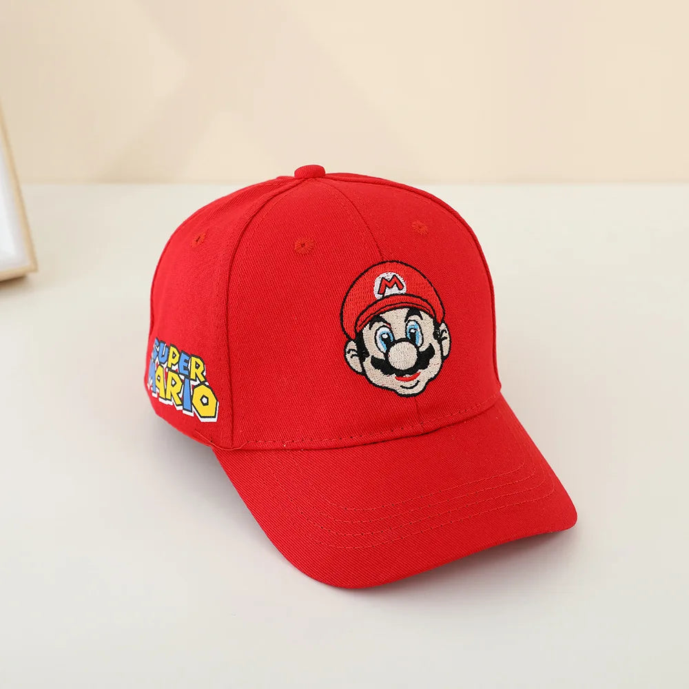 Yoshi Bowser Luigi Super Mushroomi Duckbill Cap Baseball Cap Cartoon Patterned Mesh Cap Summer-appropriate hats for kids Trendy
