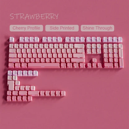 2025 Original Daylight PBT Translucent Keycaps Set – 136 OEM Side-Engraved Keycaps for 60/84/98/108 Mechanical Keyboards, MX Switch Compatible