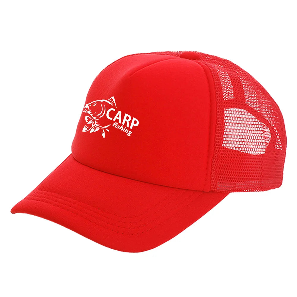 Carp Fish Trucker Caps Men Funny Fishing Printing Hat Baseball Cap Cool Summer Unisex Mesh Net Caps MZ-169