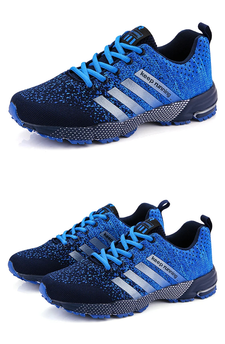 Men Running Shoes Mesh Fashion Sneakers Breathable Casual Sport Shoes Outdoor Walking Jogging Tennis Shoes Athletics Plus Size