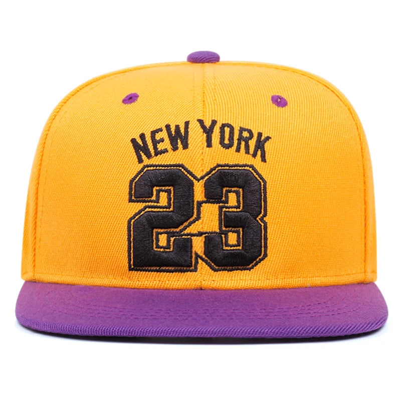 Digital 23 3D Embroidered Fashion Baseball Hat Sports Sunshade Hat Snapback Cap Adjustable Unisex Sun Cowboy Hat