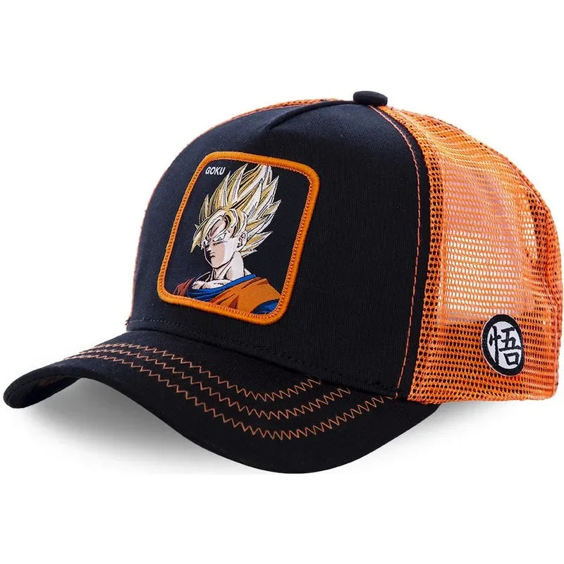 ALL Styles Dragon Ball Baseball Cap Snapback Peaked Cap Men's Embroidery Hip-Hop Cap Style Sun Visor Adjustable Trucker Mesh Cap