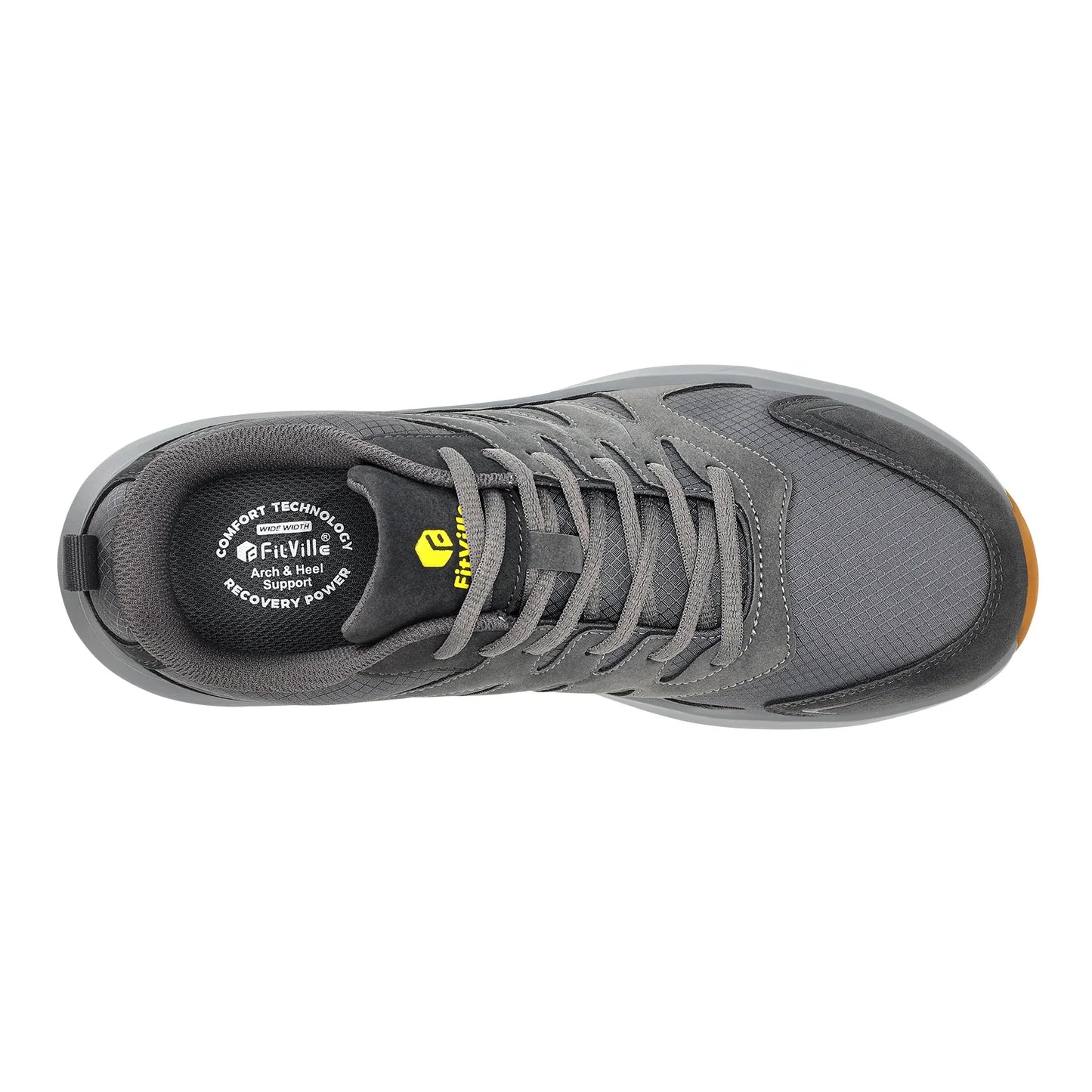 FitVille Extra Wide Sneakers For Men Hiking Walking Shoes Wide Toe Box Lightweight Running Shoe For Flat Feet With Arch Support