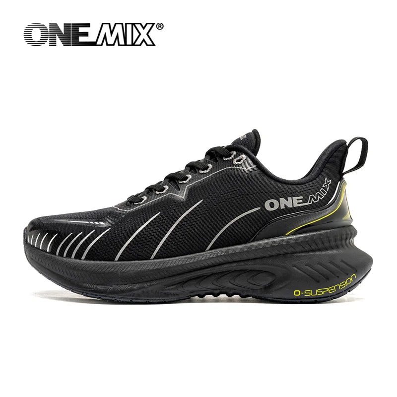 ONEMIX Novos Ténis de Corrida com Amortecimento para Homem, Adequados para Corredores Pesados, com Atacadores, Desportivos, Antiderrapantes, para Exterior, para Mulher e Homem