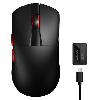 DAREU Dual-Mode Gaming Mouse 8KHz Wireless & Wired, 30,000 DPI Lightweight Gaming Mouse with AIM-750 Sensor, RGB Macro Gaming Mouse