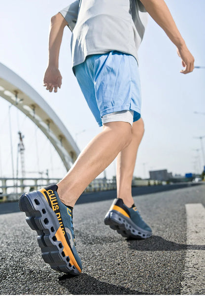 Men's Running Shoes Off-Road Cushioning Jogging Non-Slip Breathable Mesh Luxury Outdoor Couple Trainer Race Sneakers