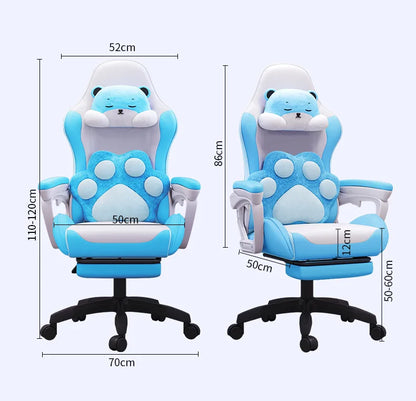 Chaise de jeu Anji pour l'e-sport, chaise de bureau pour ordinateur avec hauteur réglable, design ergonomique pour les joueurs, utilisation au bureau et à domicile