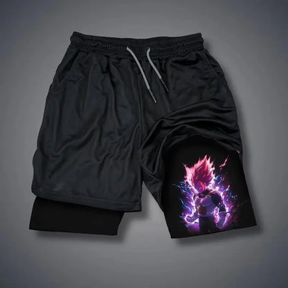 Dragon Ball Summer Men's Shorts Anime Printed Sports Pants Breathable Quick Drying Double Layer Shorts Gym Pants 2026 Streetwear