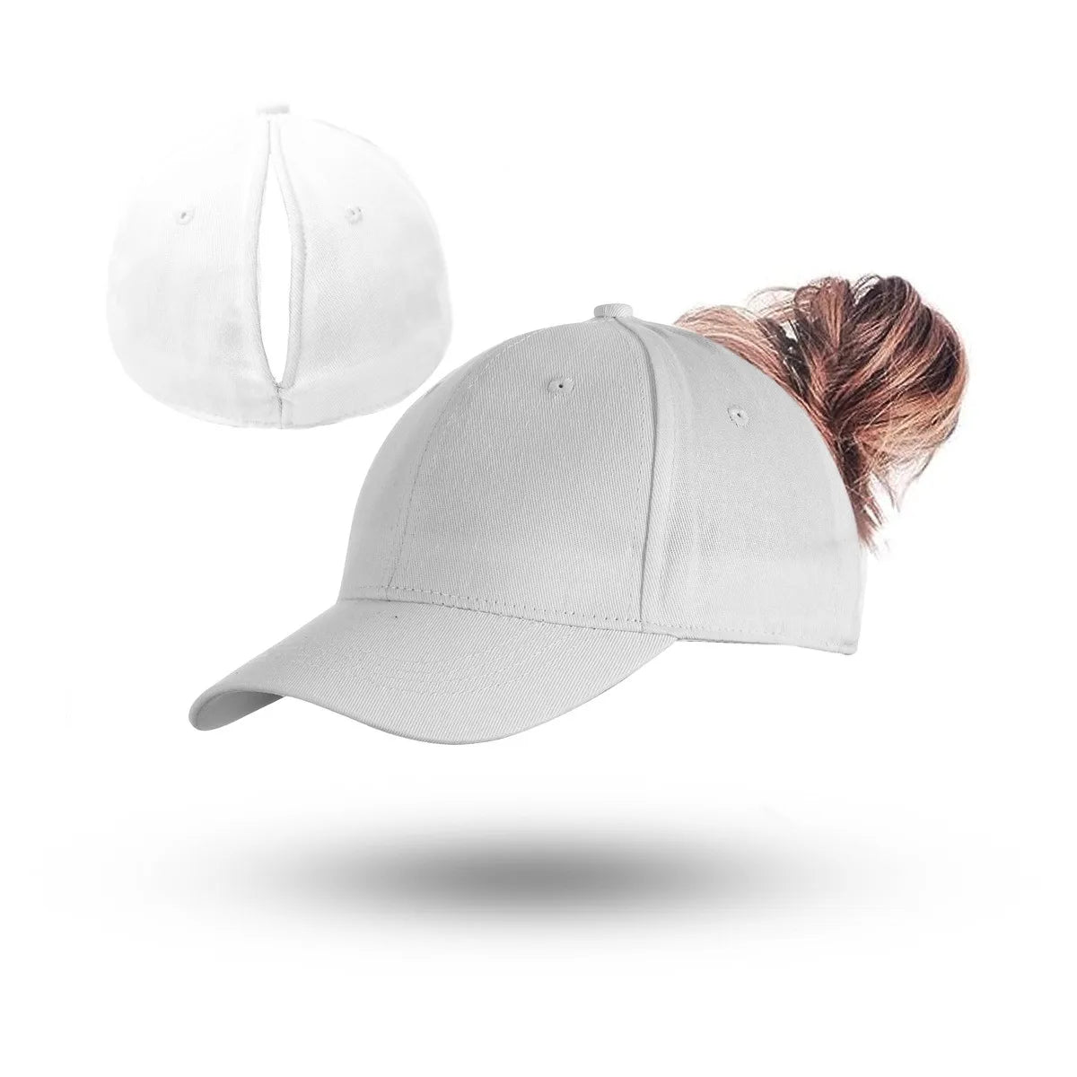 TikTok Heat Magnetic Ponytail Caps For Women Sport Wear Breathable Cotton Adjustable Baseball Hat
