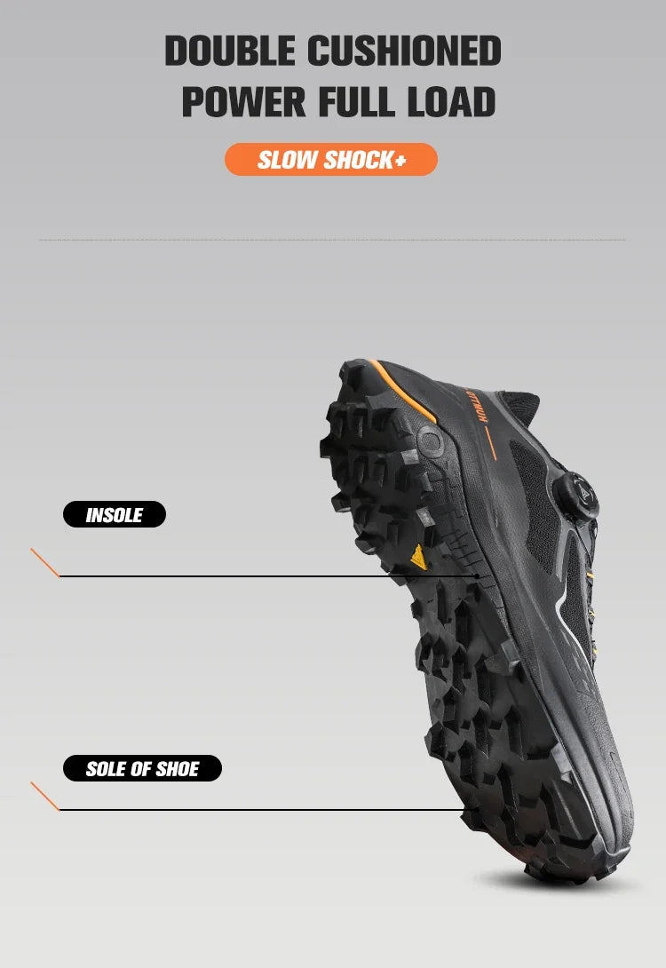 HUMTTO Men's Luxury Designer Trail Sneakers Anti-slip Sports Hiking Breathable Outdoor Trekking Boots