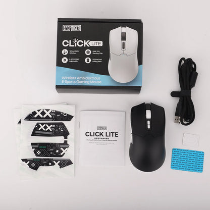 EPOMAKER Click Lite Wired/BT/2.4GHz Wireless Gaming Mouse, PAW3311 Sensor, 800 to 24000 DPI with 500mAh Battery for PC/Mac/Linux