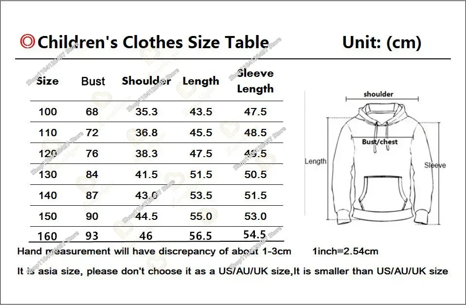 2025 3D New Children's Anime Fortnite Printed Sweater Series Pullover Generation Trend Brand Hoodie Gift