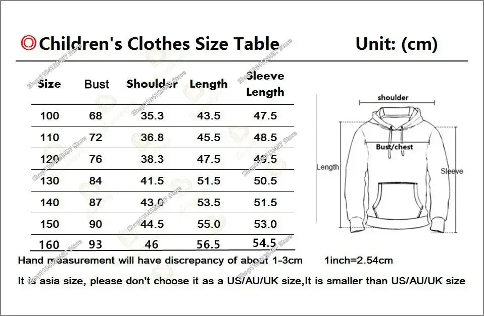 Children's Fortnite Anime Hoodie Men's Streetwear Hip-Hop Sportswear Casual Loose Fit Sweatshirt Outdoor Fashion