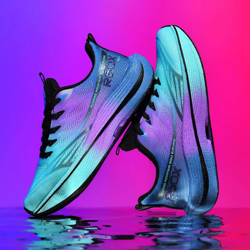 Running Shoes Men Mesh Breathable Lace-up Comfortable Marathon Sports Casual Tennis Shoes Big Size Trendy Sneakers for Man