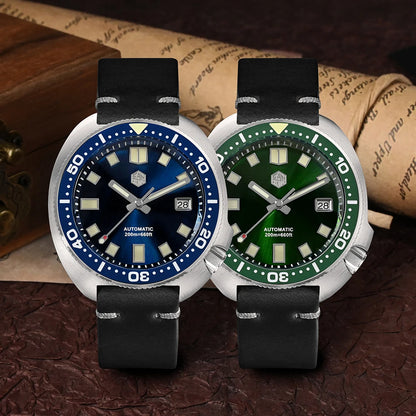 San Martin Turtle Men's Diver Watch 44mm NH35 Automatic Mechanical Wristwatch Sapphire Waterproof 200m Luminous Watches SN0047