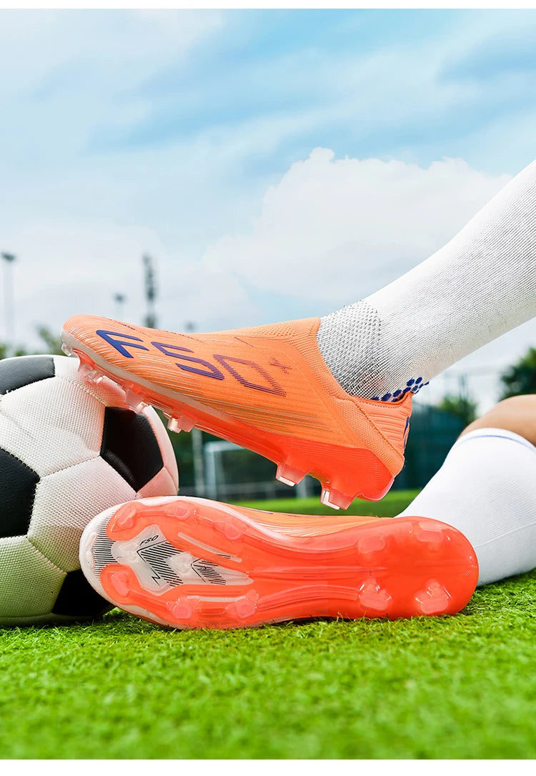 Chaussures de football pour homme, crampons pour gazon, futsal, confortables, pour gazon synthétique, football, sport, ultralégères, FG, antidérapantes, d'intérieur, pour adulte, antidérapantes