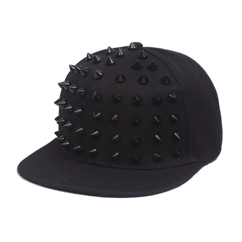 Herren-Kappen, flache Hüte, Hip-Hop-Snapbacks, ausgefallene Baseballkappen mit Nieten, Street-Dance-Kappen, trendige Mesh-Kappen mit Schirm, für Jugendliche, Jungen und Mädchen