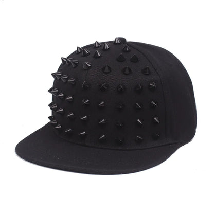 Herren-Kappen, flache Hüte, Hip-Hop-Snapbacks, ausgefallene Baseballkappen mit Nieten, Street-Dance-Kappen, trendige Mesh-Kappen mit Schirm, für Jugendliche, Jungen und Mädchen