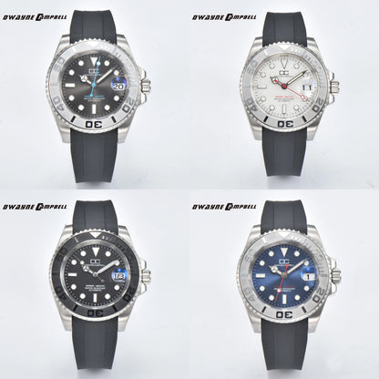DWAYNE CAMPBELL NH35 Men's Mechanical Watch Waterproof Rubber Band Luminous Sapphire Glass Sport Watch