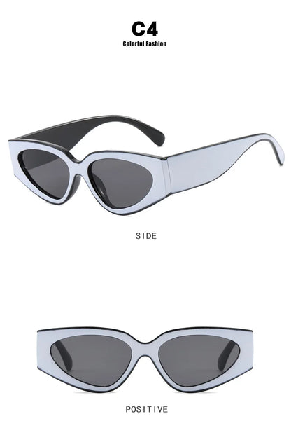 Módní sluneční brýle Cat Eye, malé oválné, dámské, pánské, trendy, Y2K, punkové, cestovní, vintage, UV400