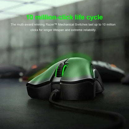 Original Razer DeathAdder Essential Wired Gaming Mouse Mice 6400DPI Optical Sensor 5 Independently Buttons for Laptop PC Gamer