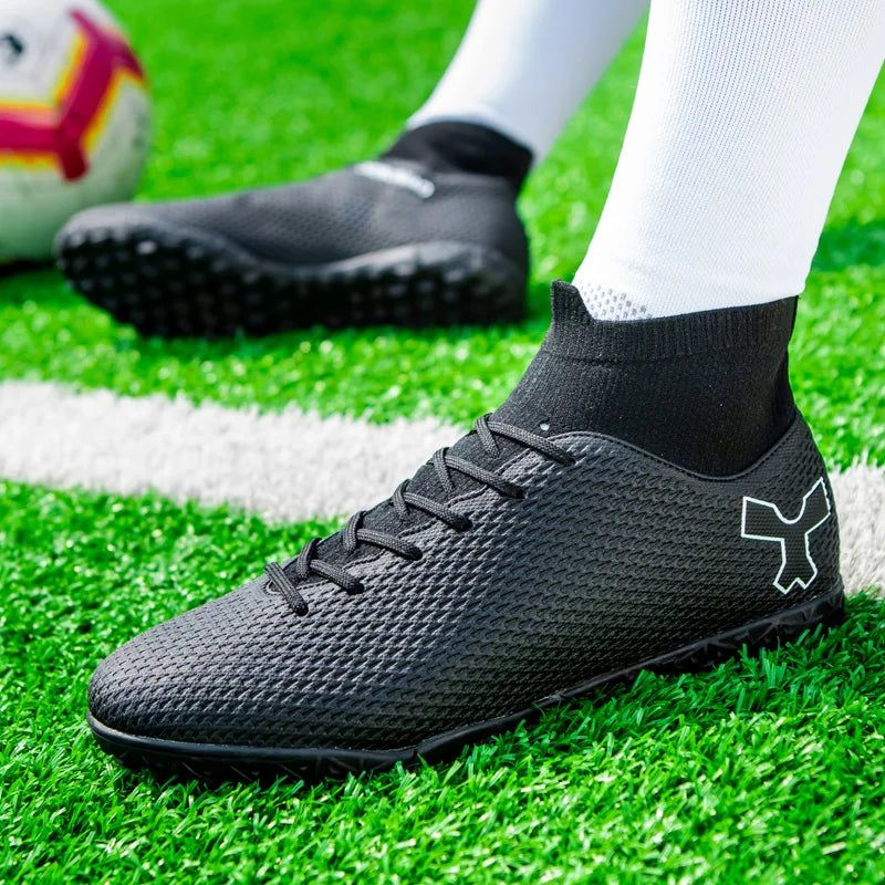 Chaussures de football de qualité pour hommes, chaussures de football résistantes pour garçons, chaussures de football légères pour enfants, baskets d'entraînement de futsal, crampons de football
