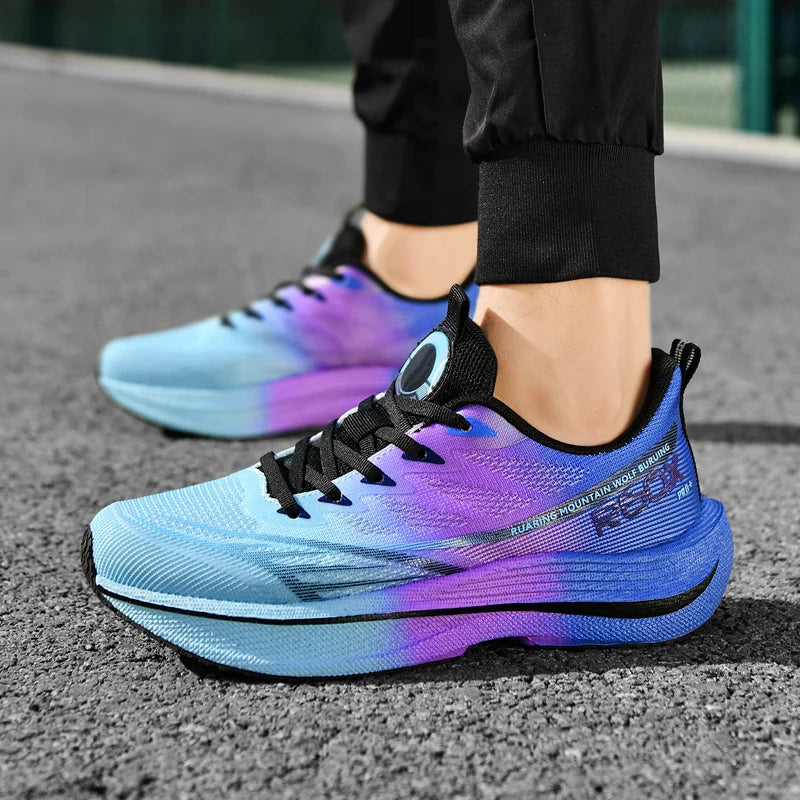 Running Shoes Men Mesh Breathable Lace-up Comfortable Marathon Sports Casual Tennis Shoes Big Size Trendy Sneakers for Man