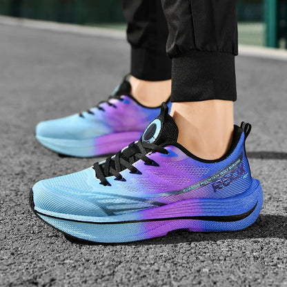Running Shoes Men Mesh Breathable Lace-up Comfortable Marathon Sports Casual Tennis Shoes Big Size Trendy Sneakers for Man