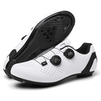 Chaussures de cyclisme VTT pour homme - Chaussures de sport pour vélo tout-terrain et vélo de route - Baskets de cyclisme plates pour la vitesse - Chaussures de VTT - Chaussures à crampons SPD