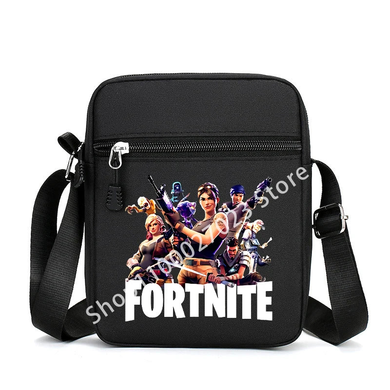 Fortnites Adult Man Cartoon Shoulder Bag Men Anime Crossbody Bags Canvas Square Women Fashion Travel Sport Cute Birthday Gifts