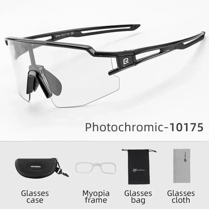 ROCKBROS Cyklistické brýle Fotochromatické brýle Cyklistické brýle Ochranné brýle Větruodolné Cyklistické Outdoorové sportovní sluneční brýle