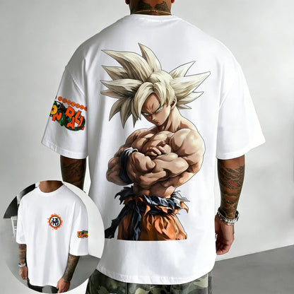 Dragon Ball Anime Pure Cotton T-shirt Summer New Goku Printed Men's and Women's Harajuku Hip Hop Casual Short Sleeve Top