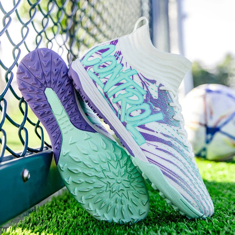 New Men Football Boots Cleats Sneakers High-top High-quality Soccer Shoes Non-Slip Futsal Grass Match Indoor Hot-selling FG/TF